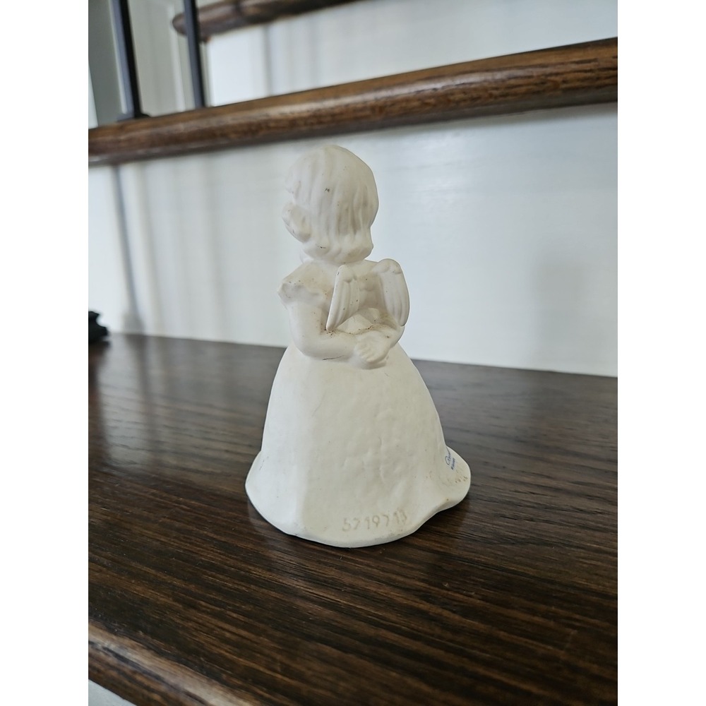 Goebel‎ W. Germany Bisque Angel Bell Figurine 1973 White Matte Finish 5" Tall - Picture 5 of 5